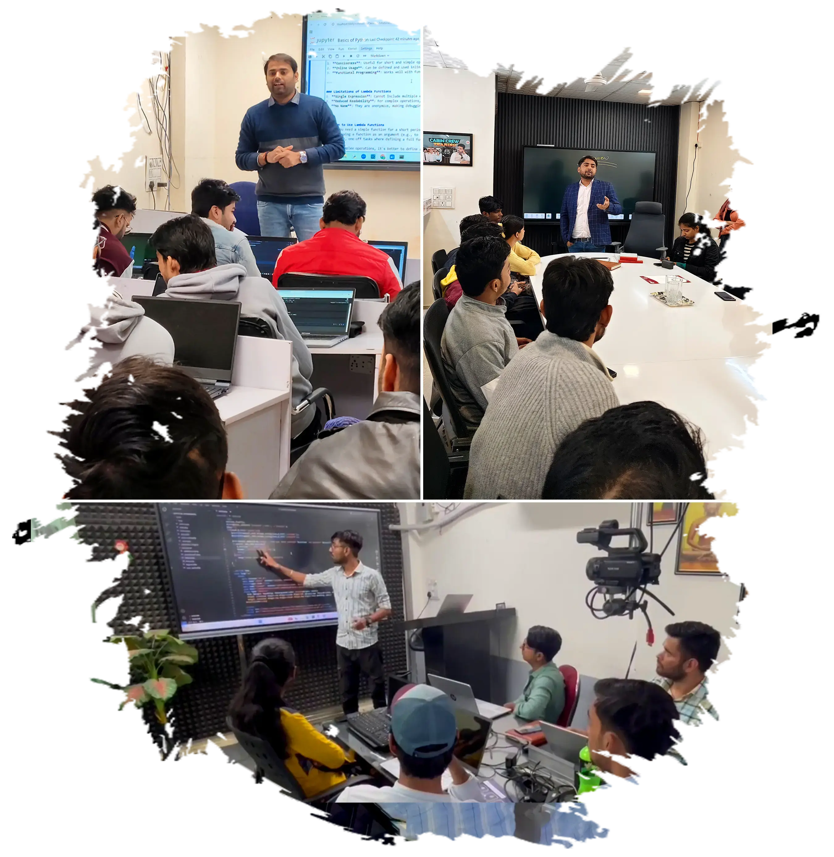 Students learning in class